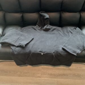 Yeezy Gap Balenciaga EUC Dark Gray Hoodie Sweatshirt Size S Oversized